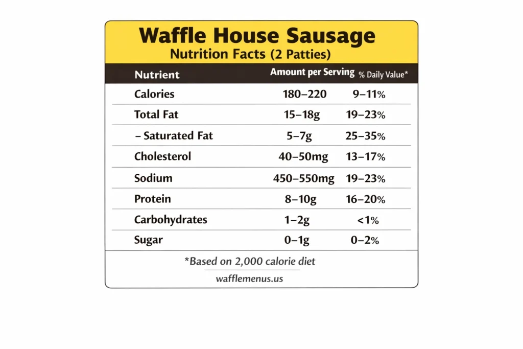 Waffle House Sausage Price