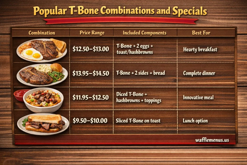 Waffle House T-Bone Steak Complete Price, Nutrition & Dining Guide