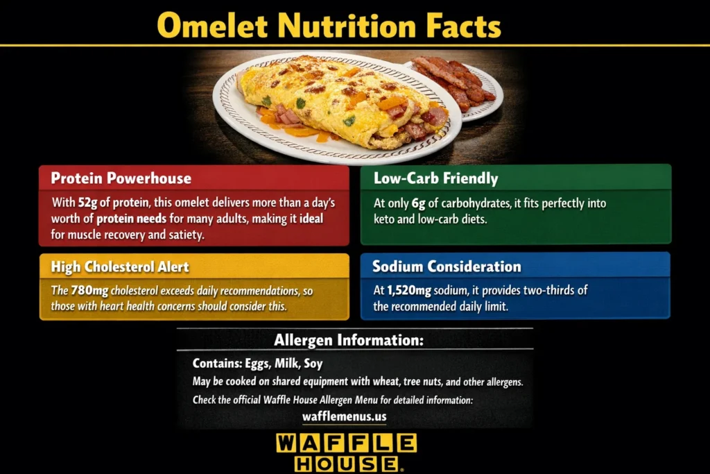 Waffle House Cheese Omelet with Price and Calories