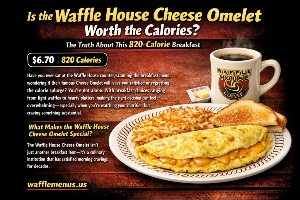 Waffle House Cheese Omelet with Price and Calories
