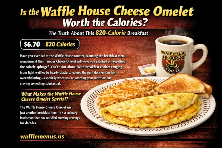 Waffle House Cheese Omelet with Price and Calories