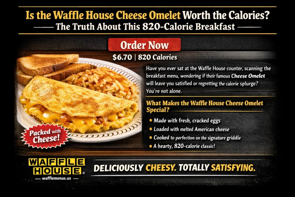 Waffle House Cheese Omelet with Price and Calories