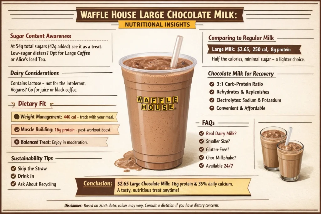 Waffle House Large Chocolate Milk the Sweet and Nutritious 2026 Guide