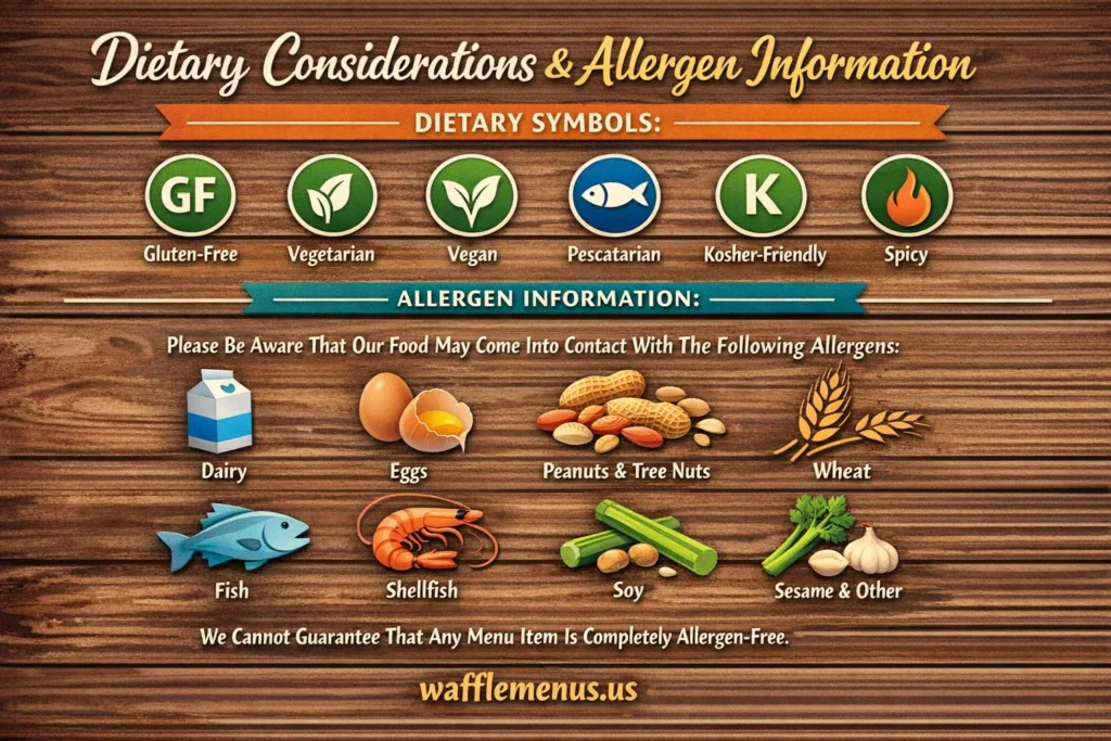 Dietary Considerations and Allergen Information