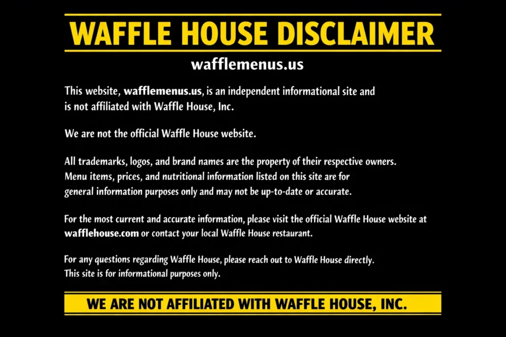 Waffle House Disclaimer