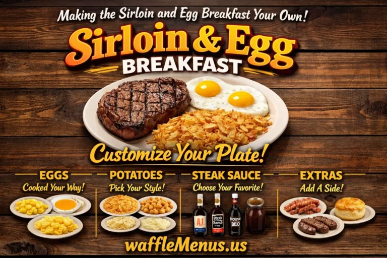 Waffle House Sirloin And Egg Breakfast with Hashbrown