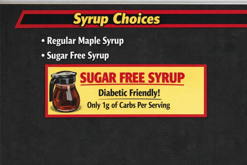 Waffle House Sugar Free Syrup Carbs and Calories