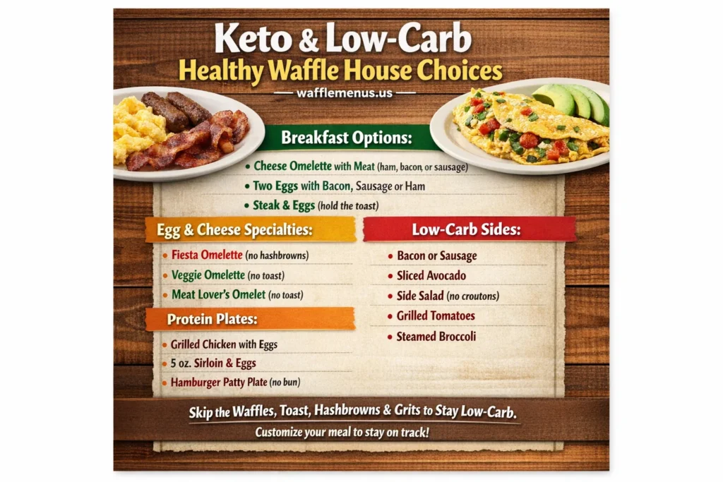 healthy Waffle House choices, healthy options at Waffle House, Waffle House healthy menu, low calorie Waffle House, Waffle House keto options, Waffle House diet friendly, Waffle House nutrition, healthy breakfast Waffle House