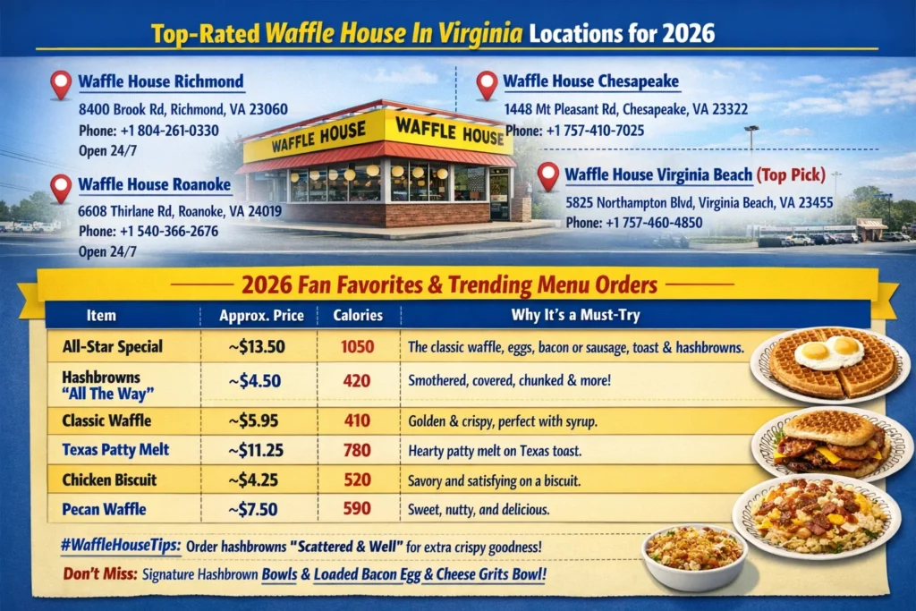 Waffle House In Virginia in Usa Location