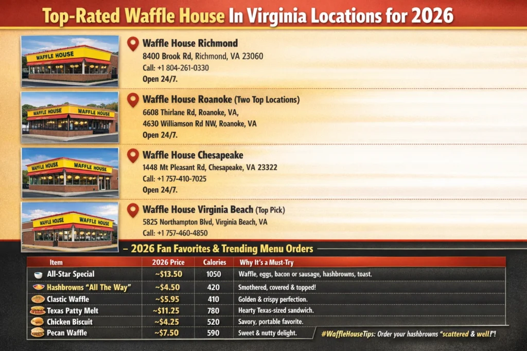Waffle House In Virginia Location of Delicious Diner Favorites
