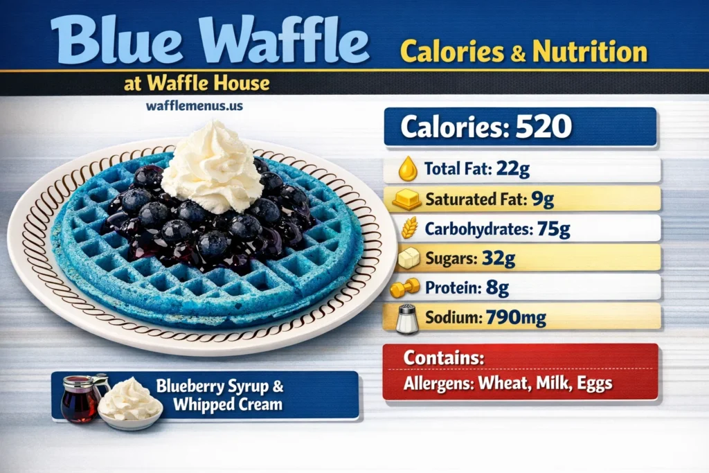 Waffle House Blue Waffle With Prices 2026