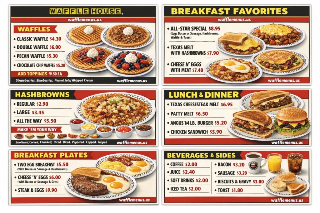 Waffle House Printable Menu in 2026