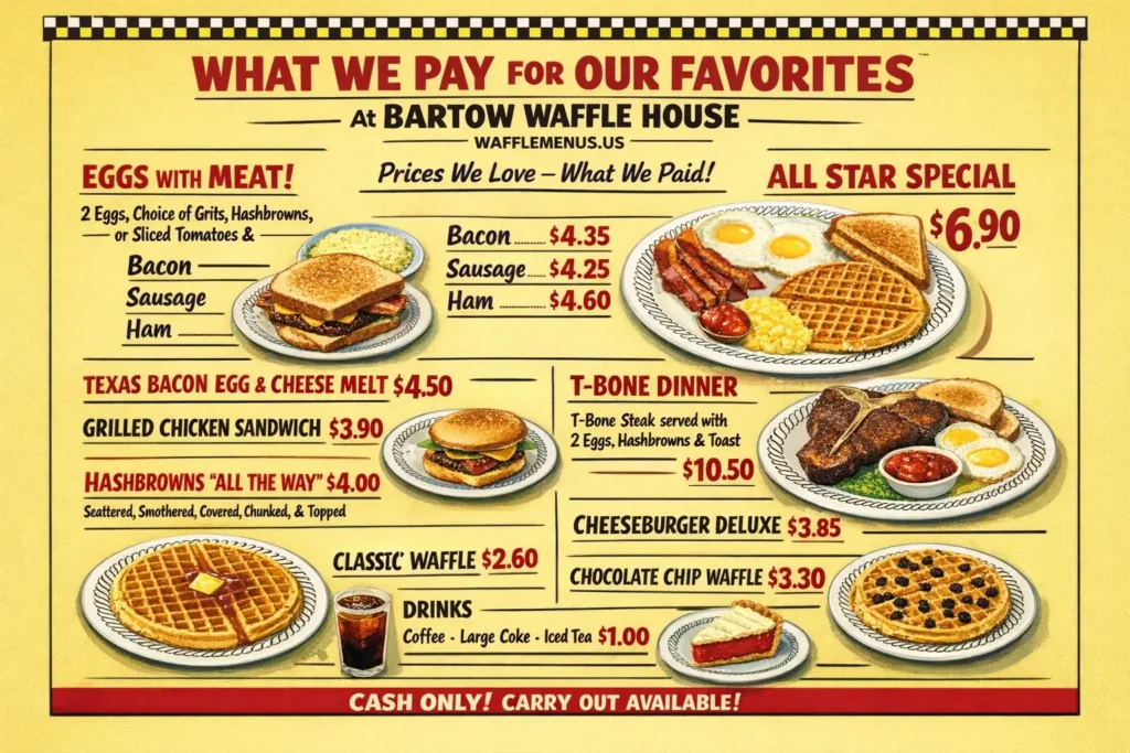 Waffle House Bartow Menu