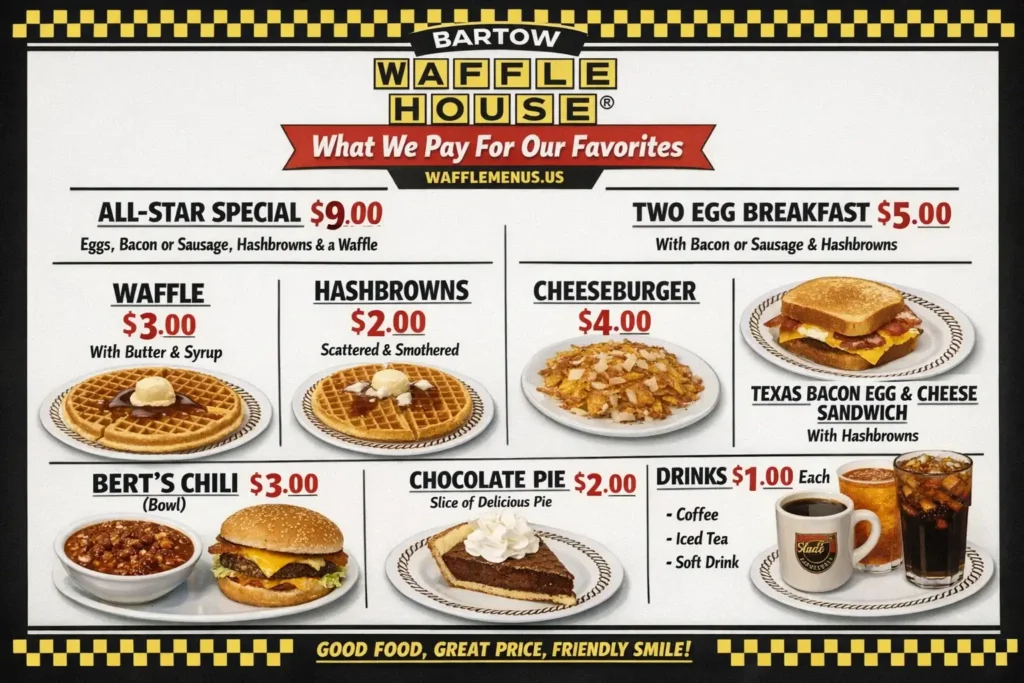 Waffle House Bartow Menu
