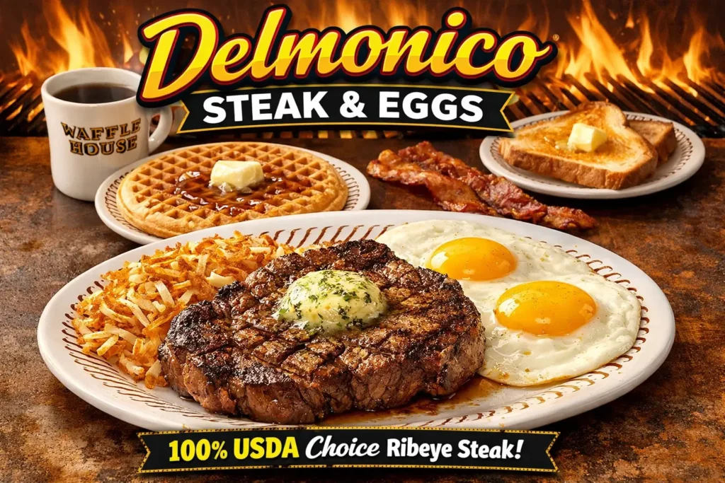 Waffle House Delmonico Steak and Eggs 