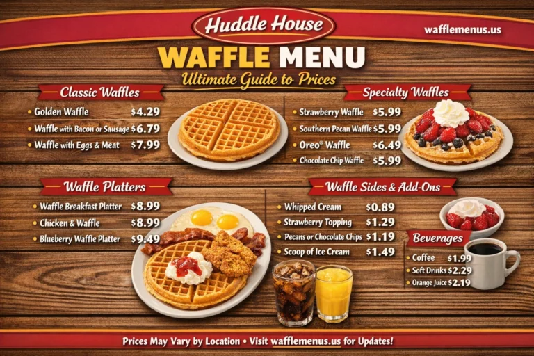 Huddle House Waffle Menu
