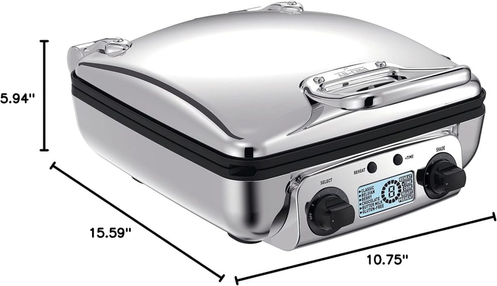 All-Clad Electric Stainless Steel Waffle Maker 4 slice