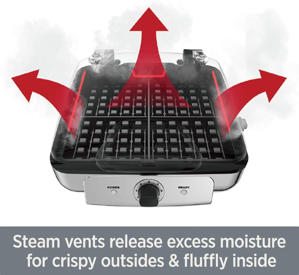 All-Clad Electric Stainless Steel Waffle Maker 4 slice