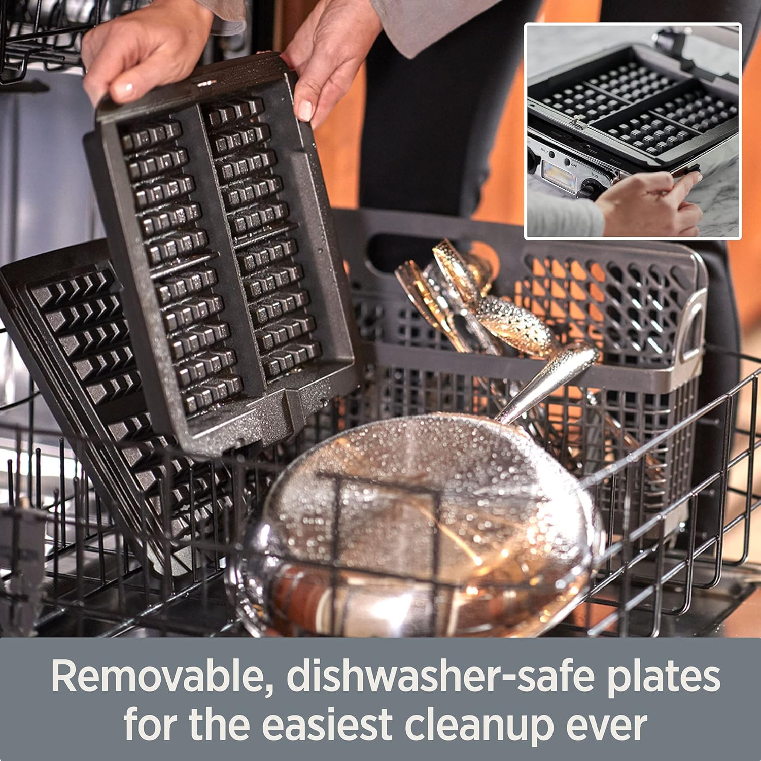 All-Clad Electric Stainless Steel Waffle Maker 4 slice