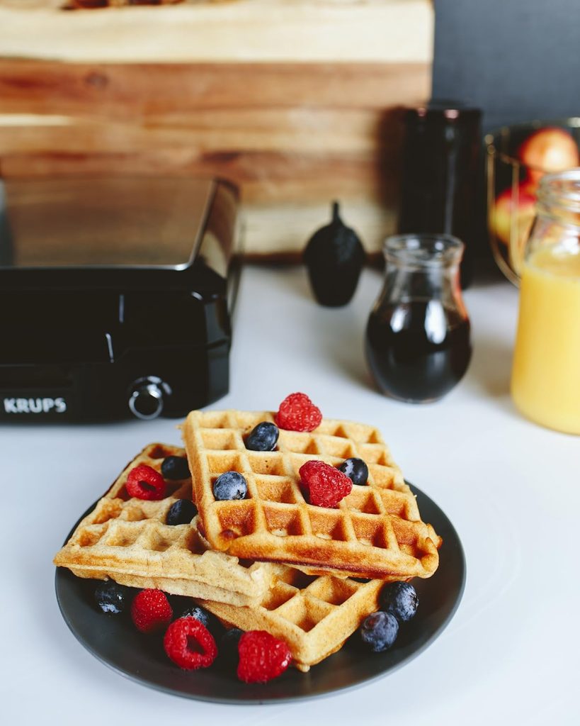 Great Belgian Waffle Make KRUPS 4-Slice Belgian Waffle Maker Menu