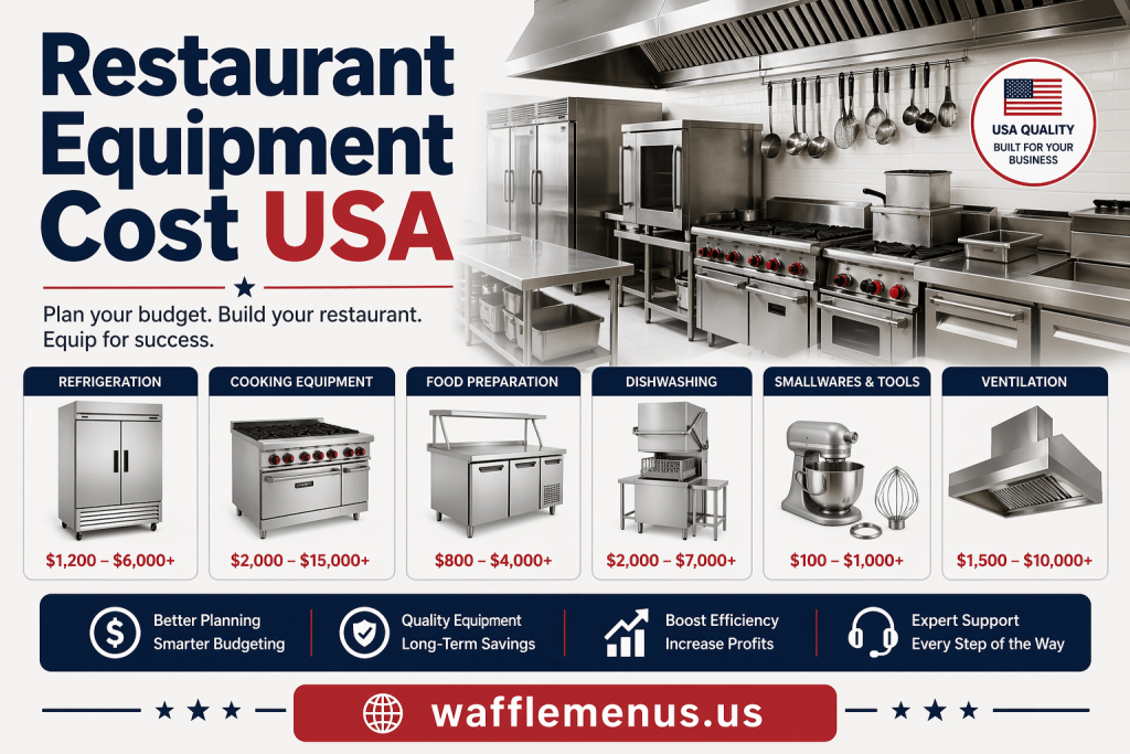 Restaurant Equipment Cost USA at Waffle House Menu