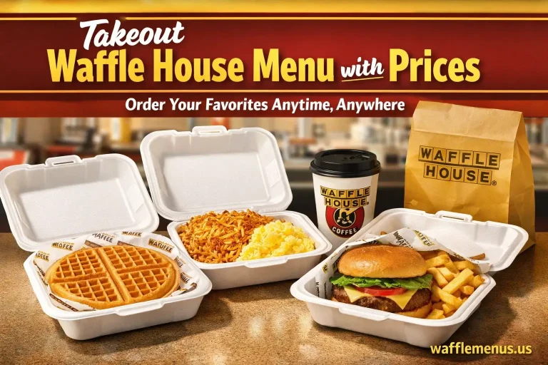 Takeout Waffle House menu with prices