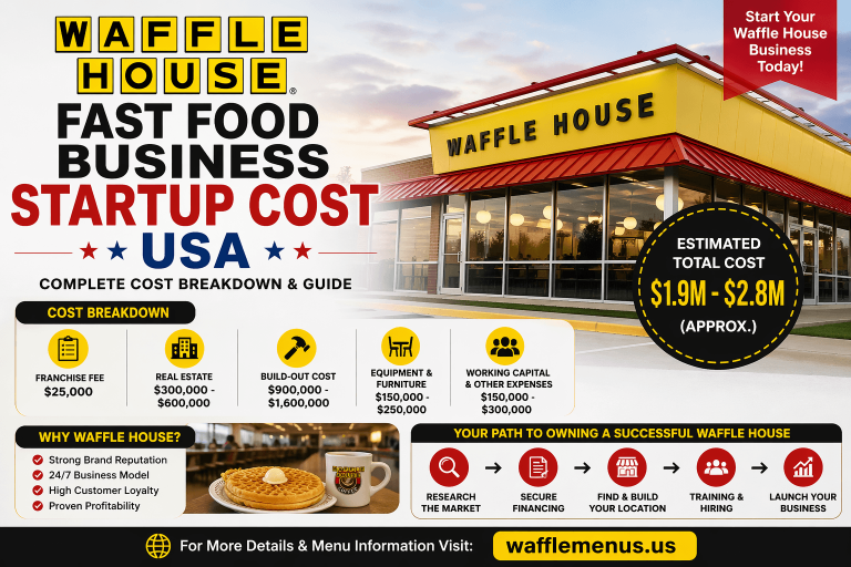 Waffle House Fast Food Business Startup Cost USA
