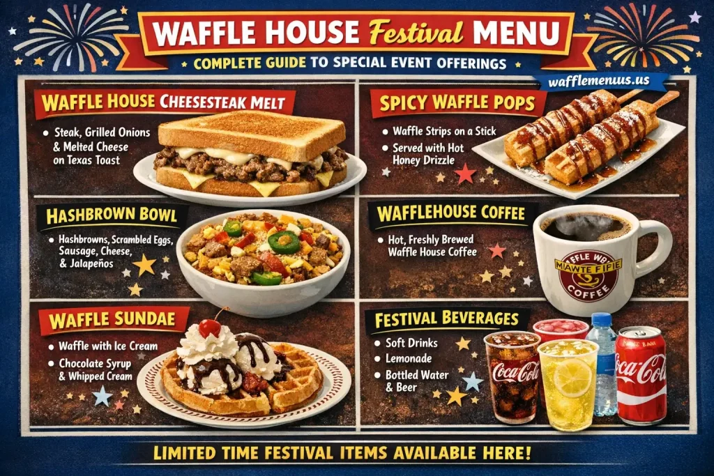 Waffle House Festival Menu USA
