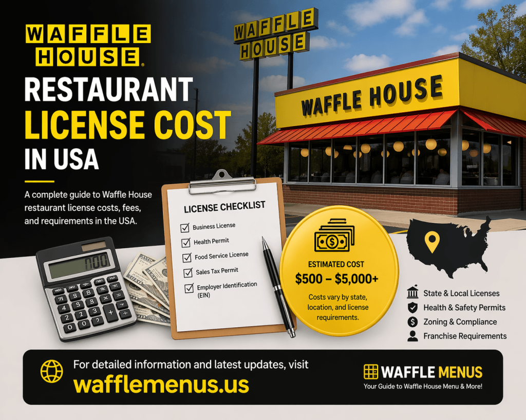 Waffle House Restaurant License Cost in USA