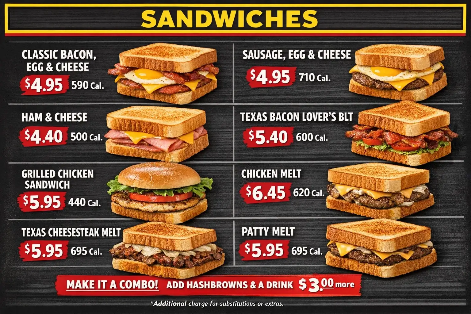 Waffle House Sandwiches Menu Current Prices and Calories