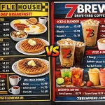 Waffle House vs 7 Brew Menu with Prices