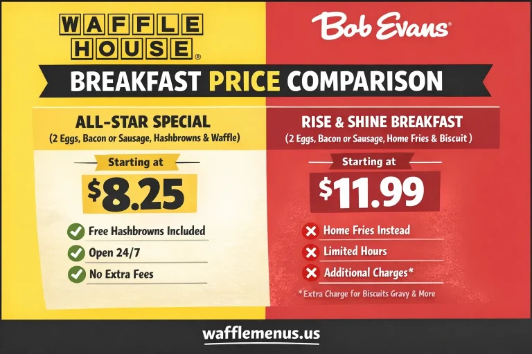 Best Waffle House vs Bob Evans Breakfast Current Price