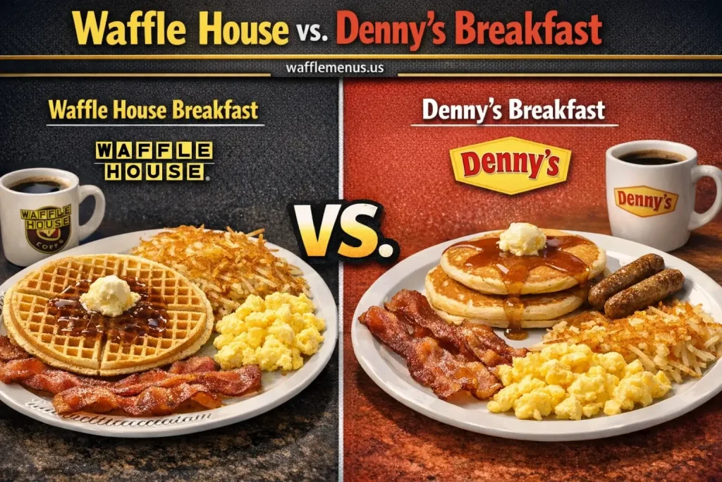 Waffle House vs Denny's Breakfast Quick Comparison  usa