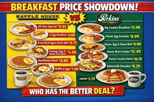 Waffle House vs Perkins Breakfast Prices