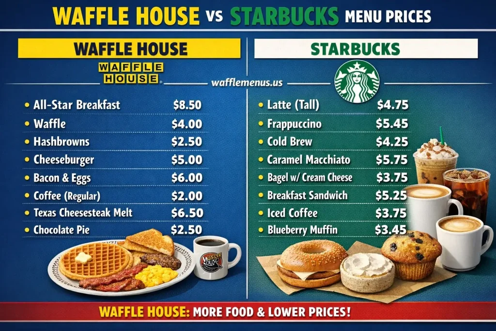 Waffle House vs Starbucks Menu Prices Complete Breakfast Comparison