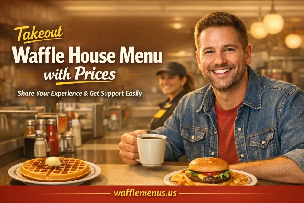 Takeout Waffle House menu with prices