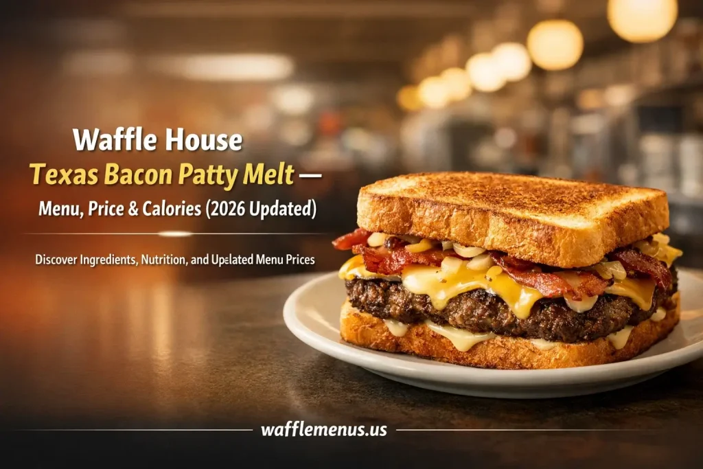 Waffle House Texas Bacon Patty Melt Menu Current Price, Calories