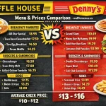 Waffle House or Denny's Menu with Prices Comparison